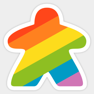 Rainbow Meeple Board Games Addict Sticker